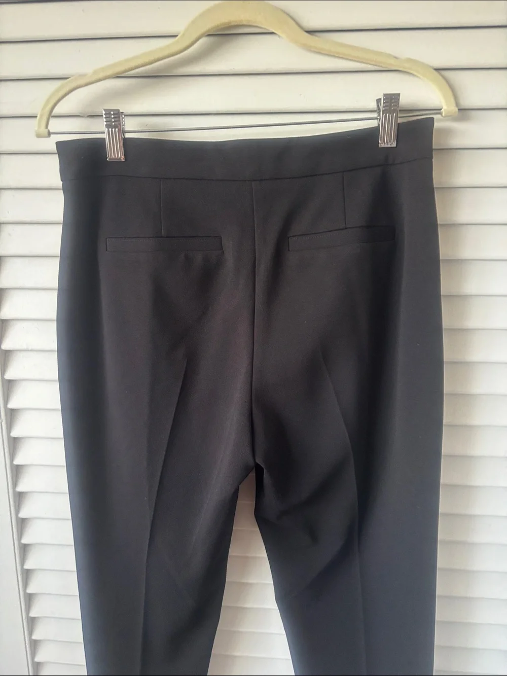Michael Kors Black Tapered Dress Trousers with Gold Chain